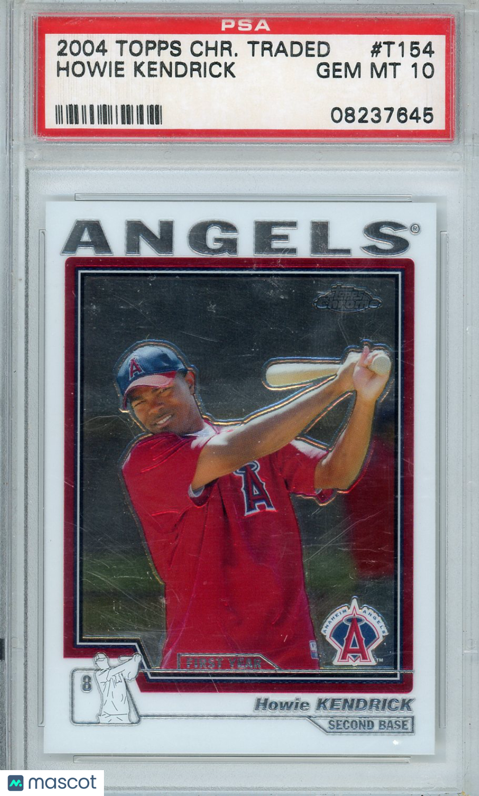 2004 Topps Chrome Traded Howie Kendrick Rookie #T154 PSA 10 Anaheim Angels