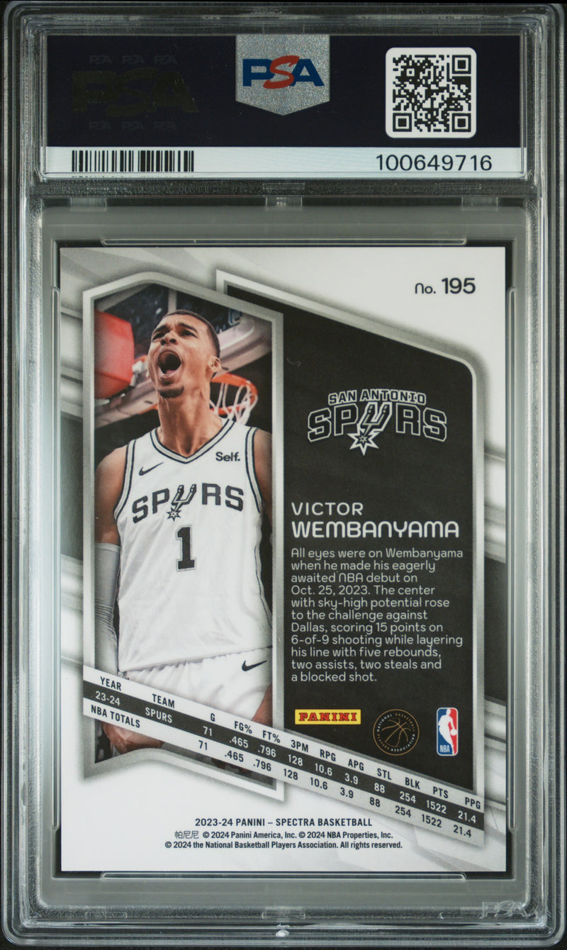 2023 Panini Spectra Victor Wembanyama Spurs