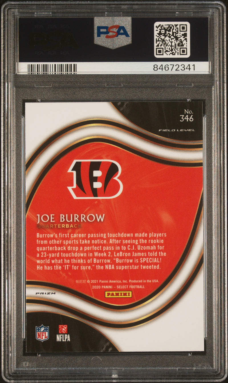 2020 Panini Select Joe Burrow Silver Prizm