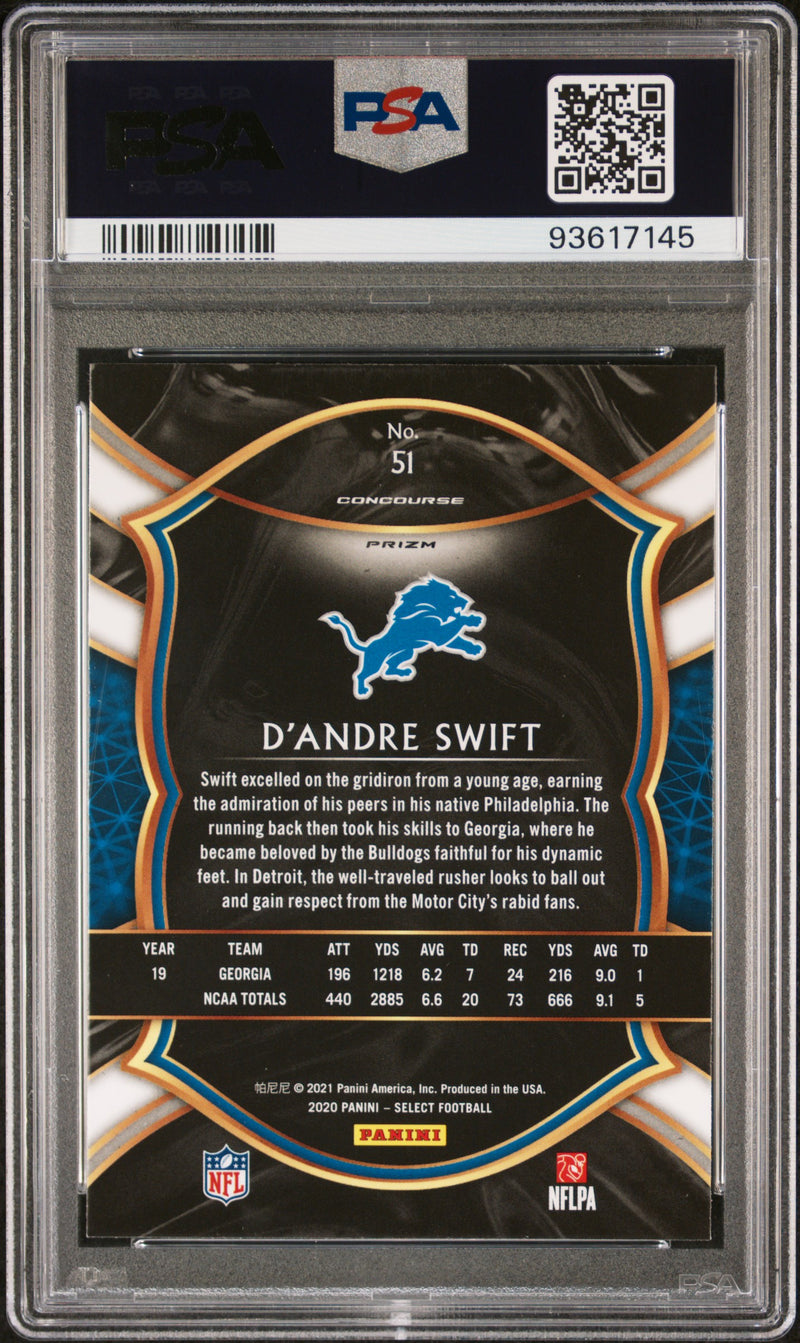 2020 Panini Select D'andre Swift Cosmic Prizm