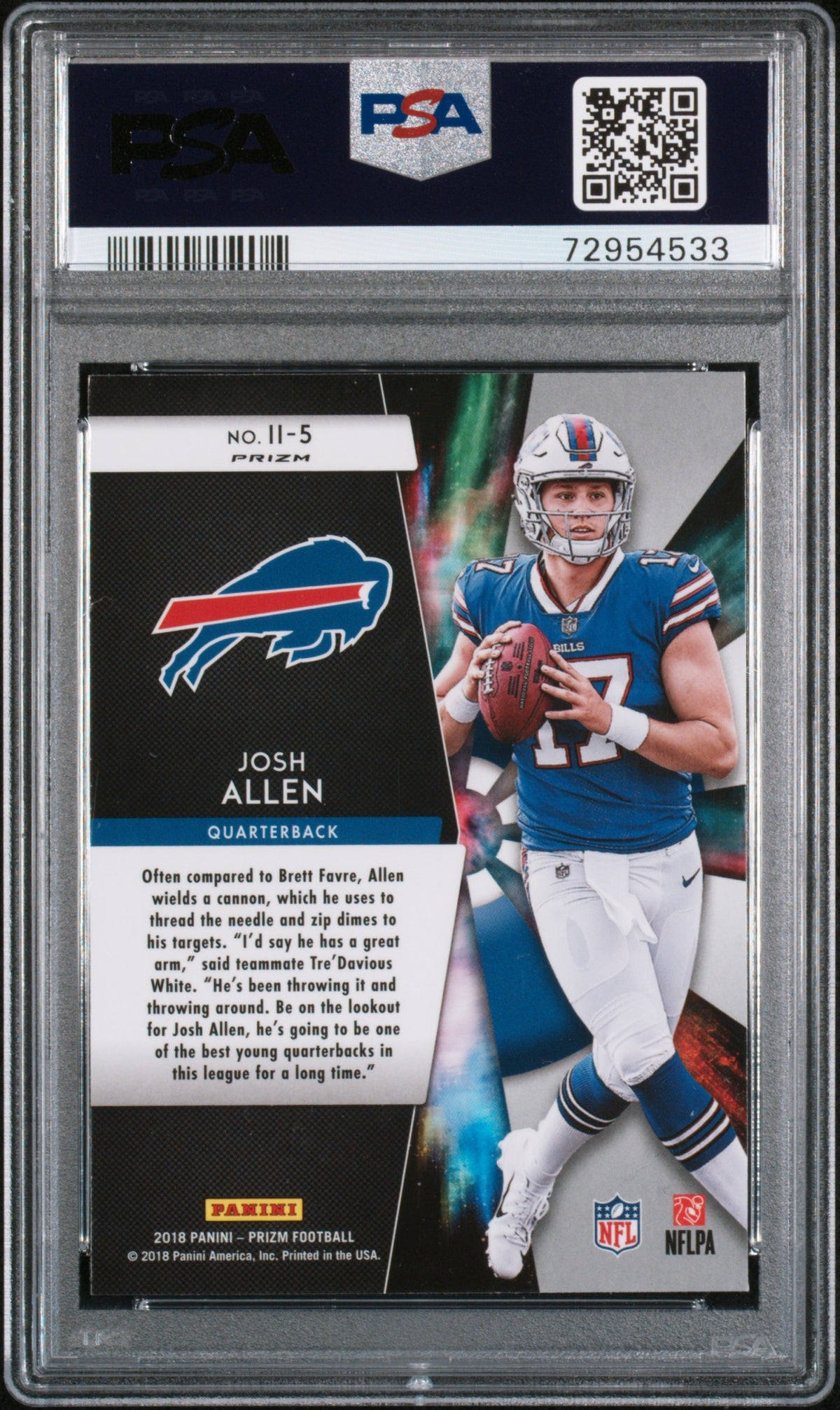 2018 Panini Prizm Instant Impact Josh Allen #II-5 PSA 9