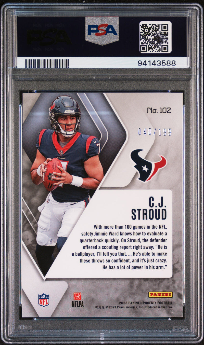 2023 Panini Phoenix CJ Stroud Pink Rookie