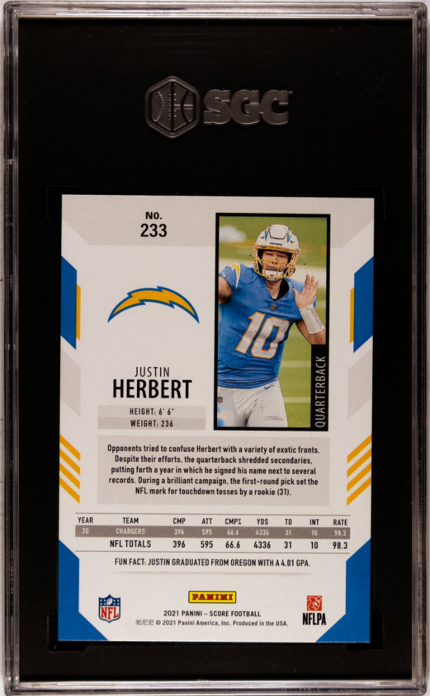 2021 Panini Score Justin Herbert