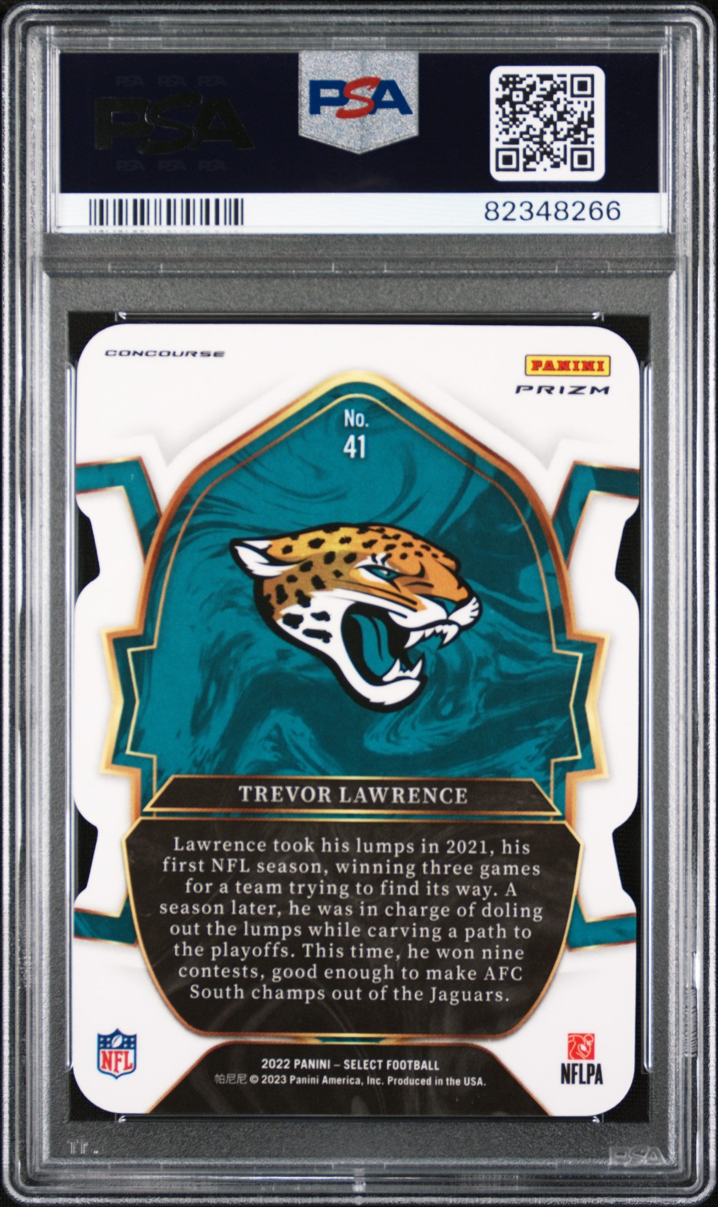 2022 Panini Select Trevor Lawrence Die Cut Silver Prizm #41 PSA 10 GEM MINT