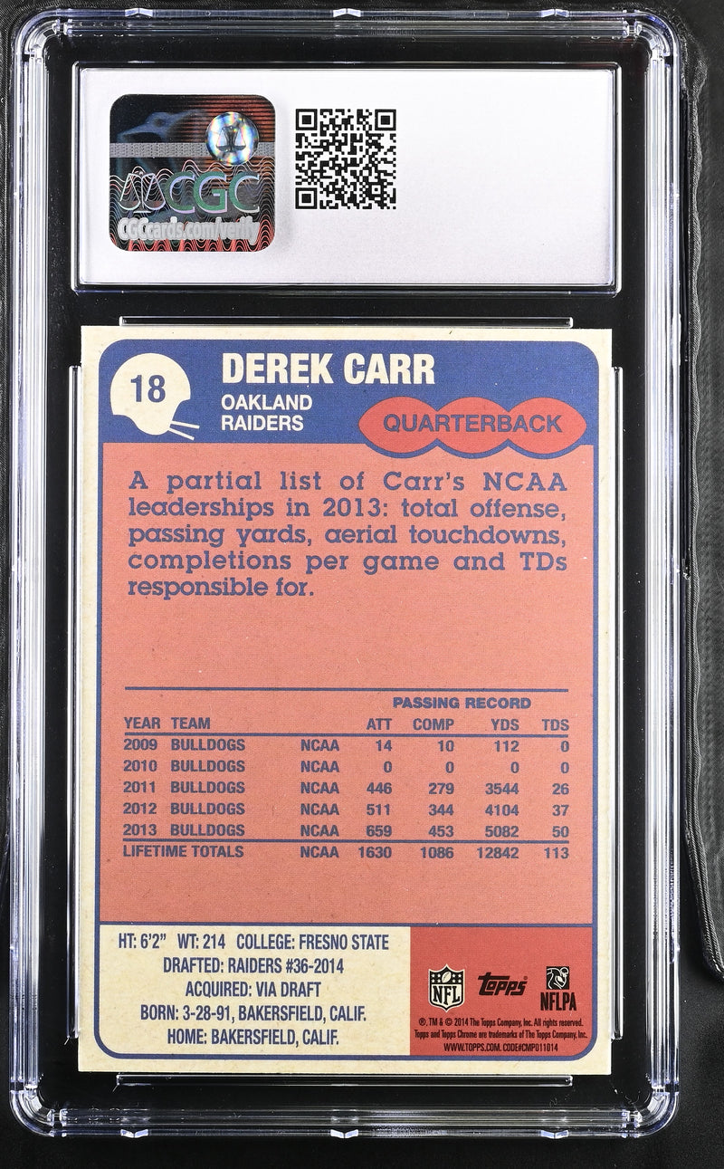 2014 Topps Chrome Derek Carr '85 Topps