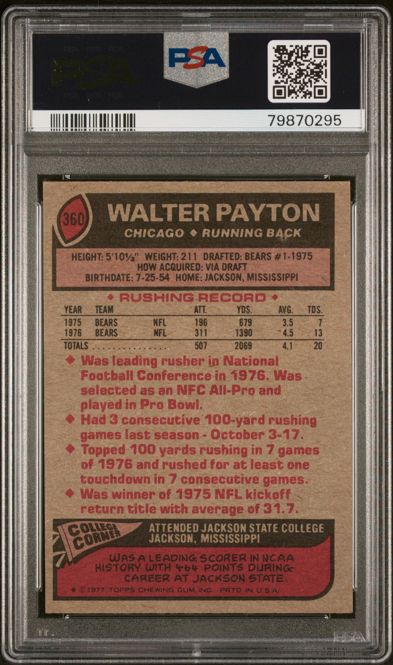 1977 Topps Walter Payton All Pro