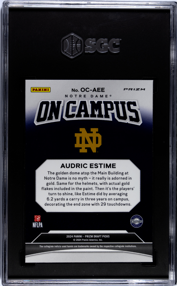 2024 Panini Prizm Draft Picks Audric Estime On Campus #OC-AEE SGC 9.5