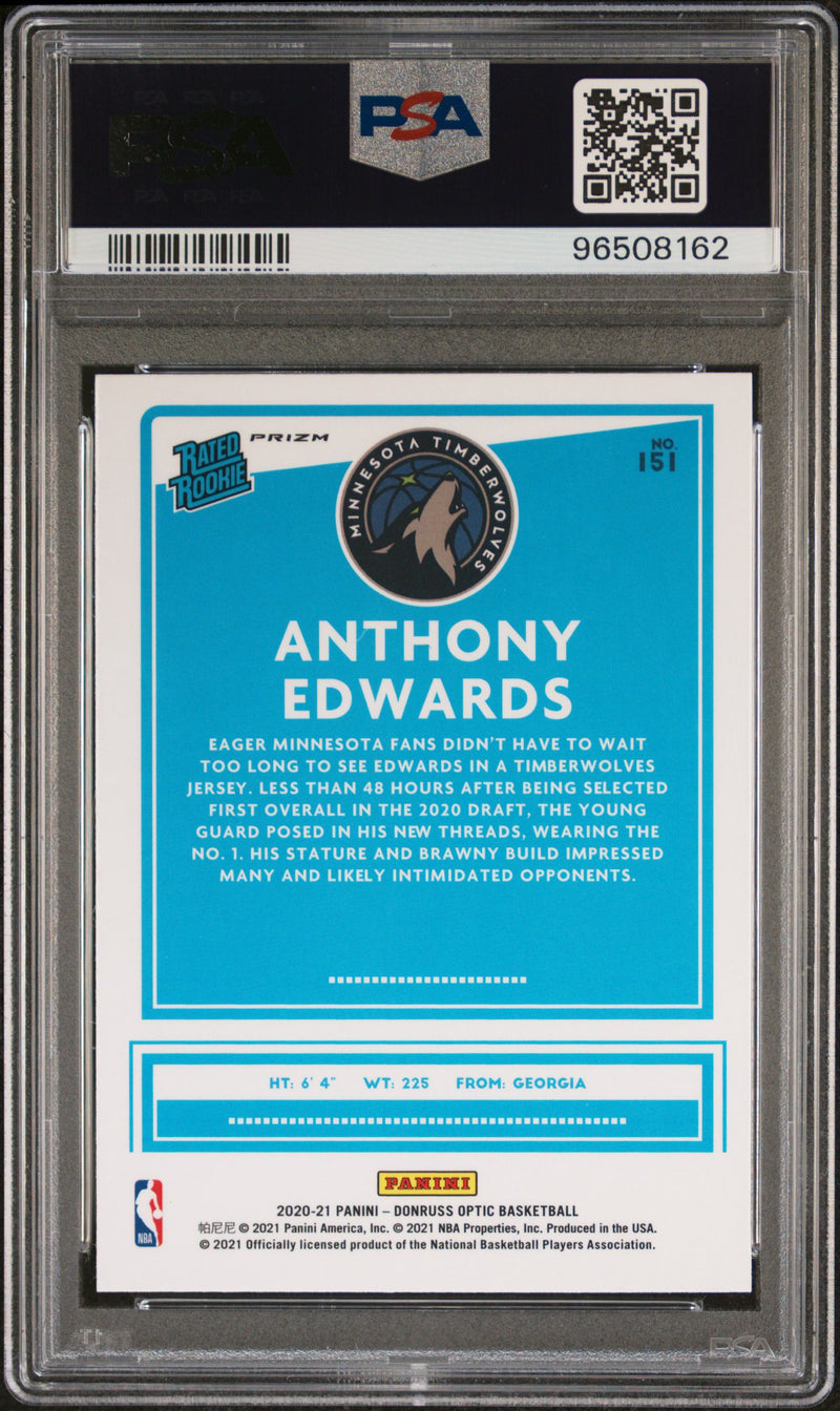 2020 Panini Donruss Optic Anthony Edwards Fanatics Box Set