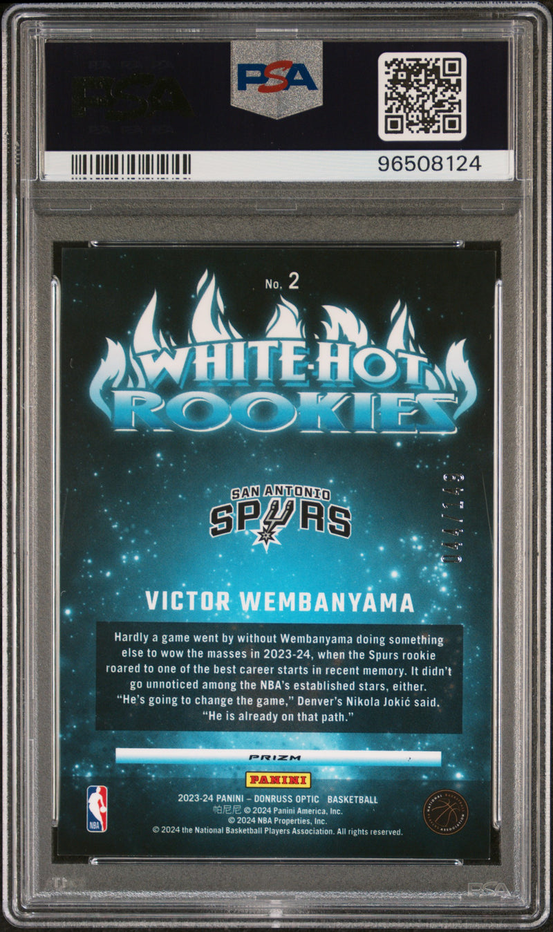 2023 White Hot Rookies Victor Wembanyama White Hot RKS Lime Green /149