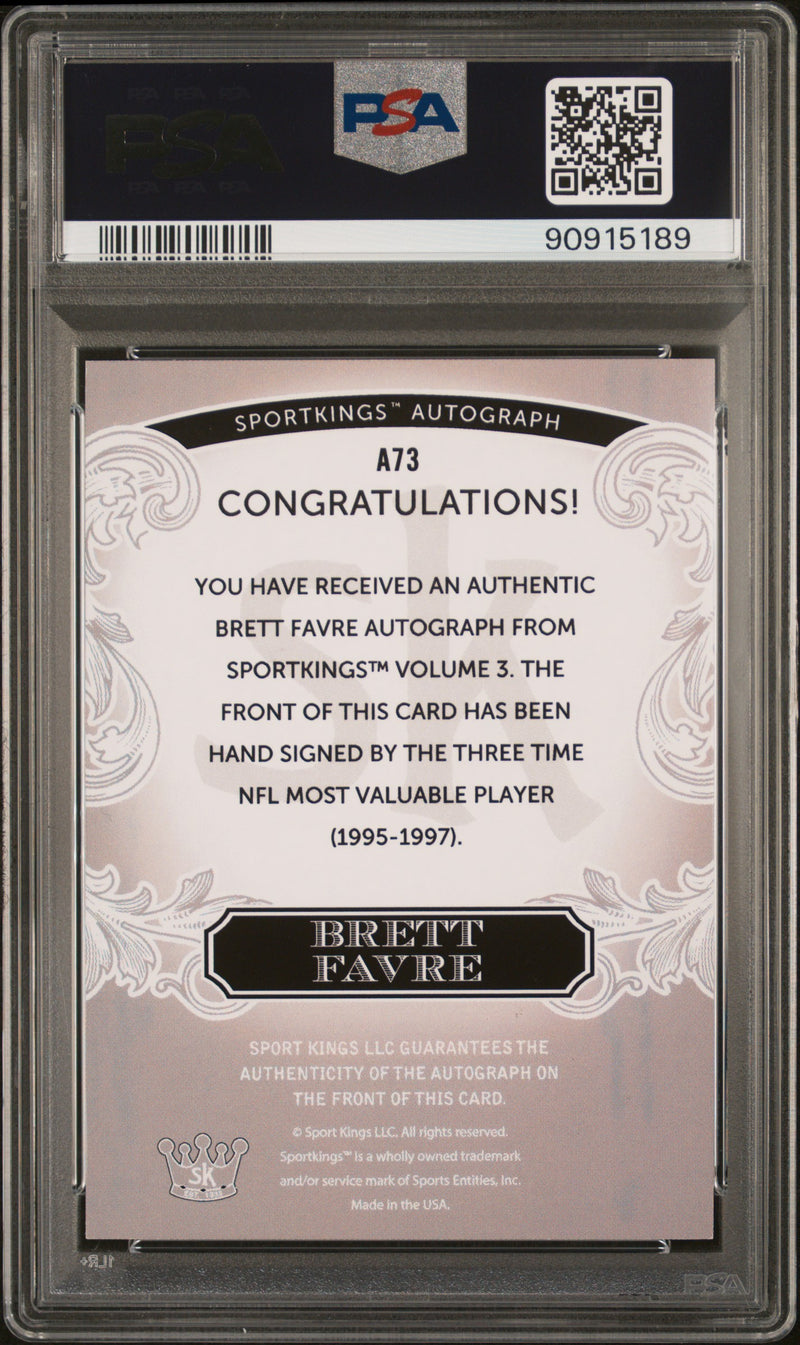 2022 Sportkings Volume 3 Autographs Brett Favre Silver