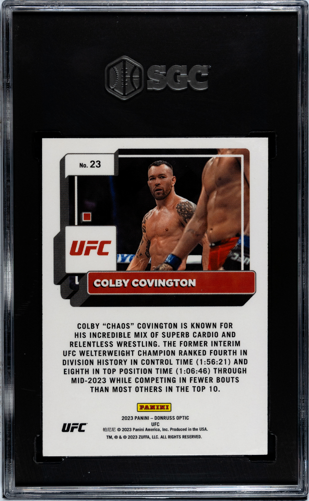 2023 Donruss Optic UFC Colby Covington #23 SGC 9