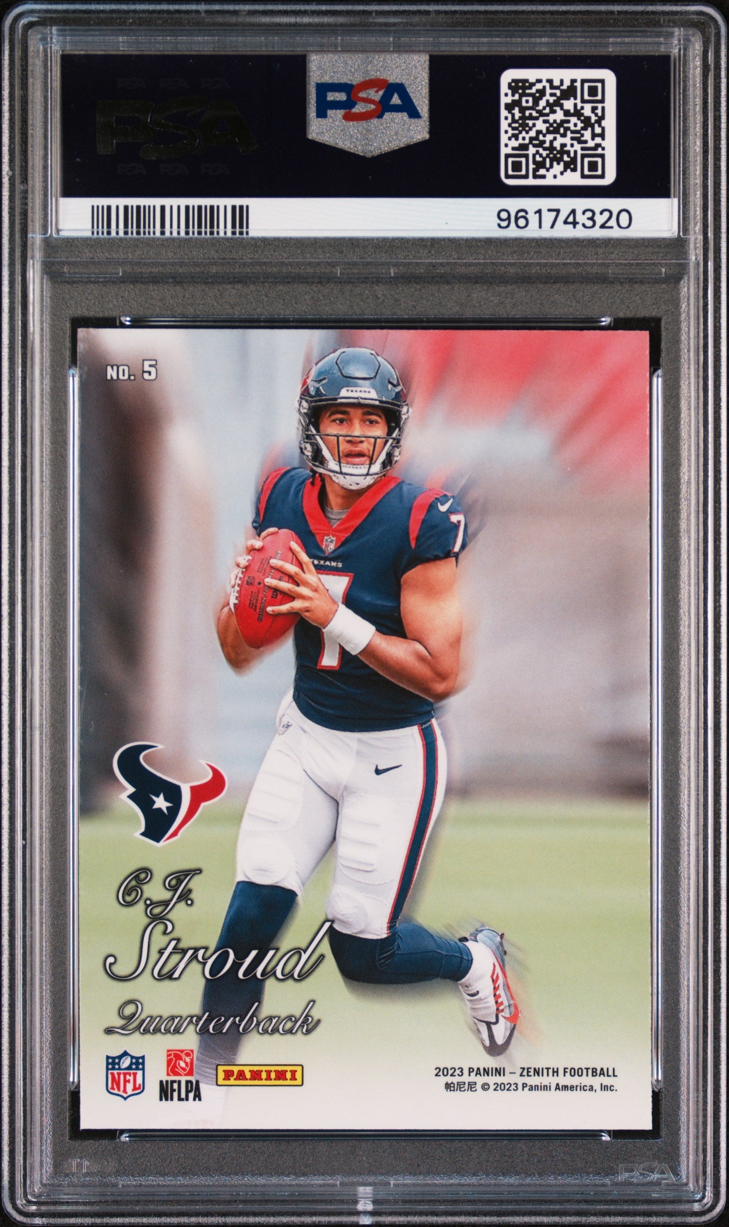 2023 Panini Zenith 1994 Pacific CJ Stroud Red Rookie #5 PSA 10 Houston Texans