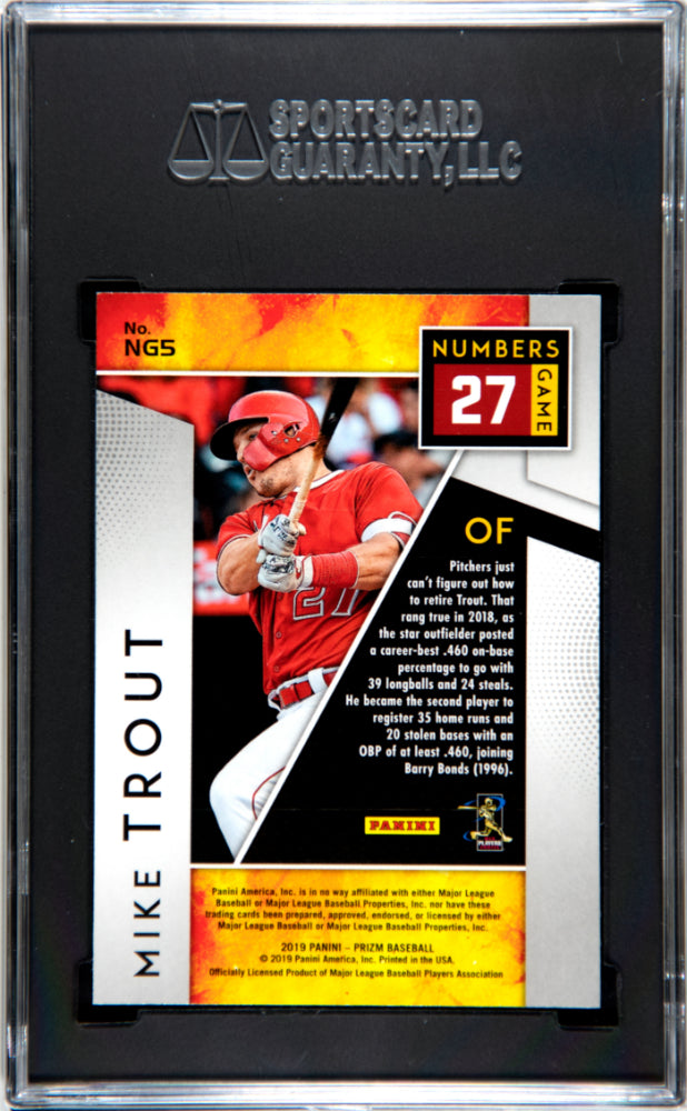2019 Panini Prizm Mike Trout Numbers Game