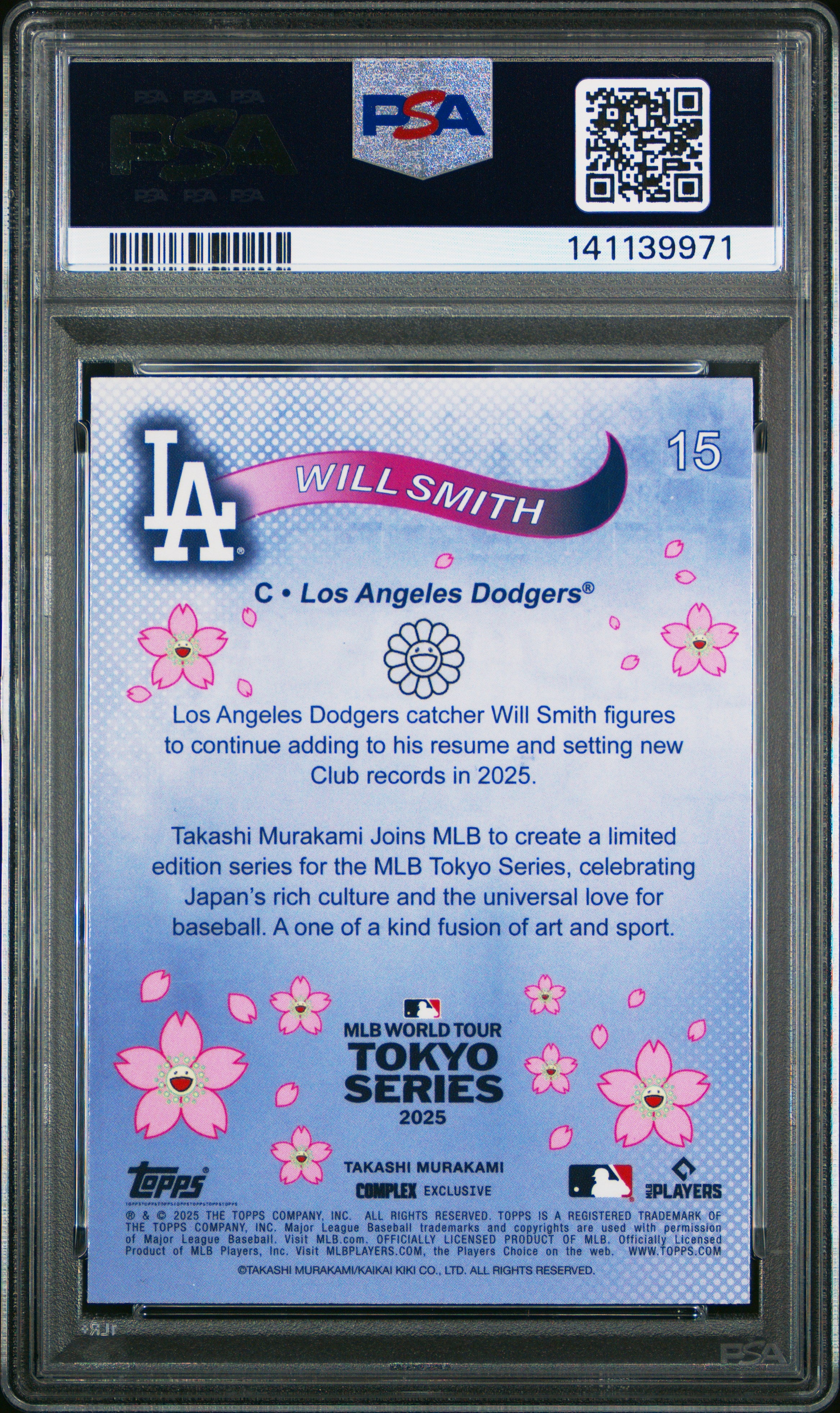 2025 Topps Takashi Murakami + MLB World Tour Tokyo Series Will Smith #15 PSA 10