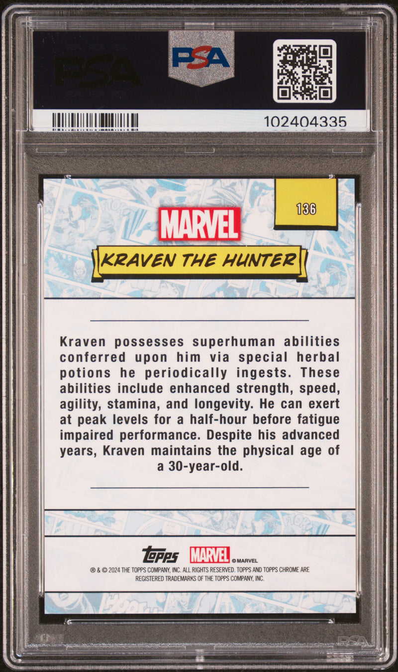 2024 Topps Chrome Marvel Kraven The Hunter