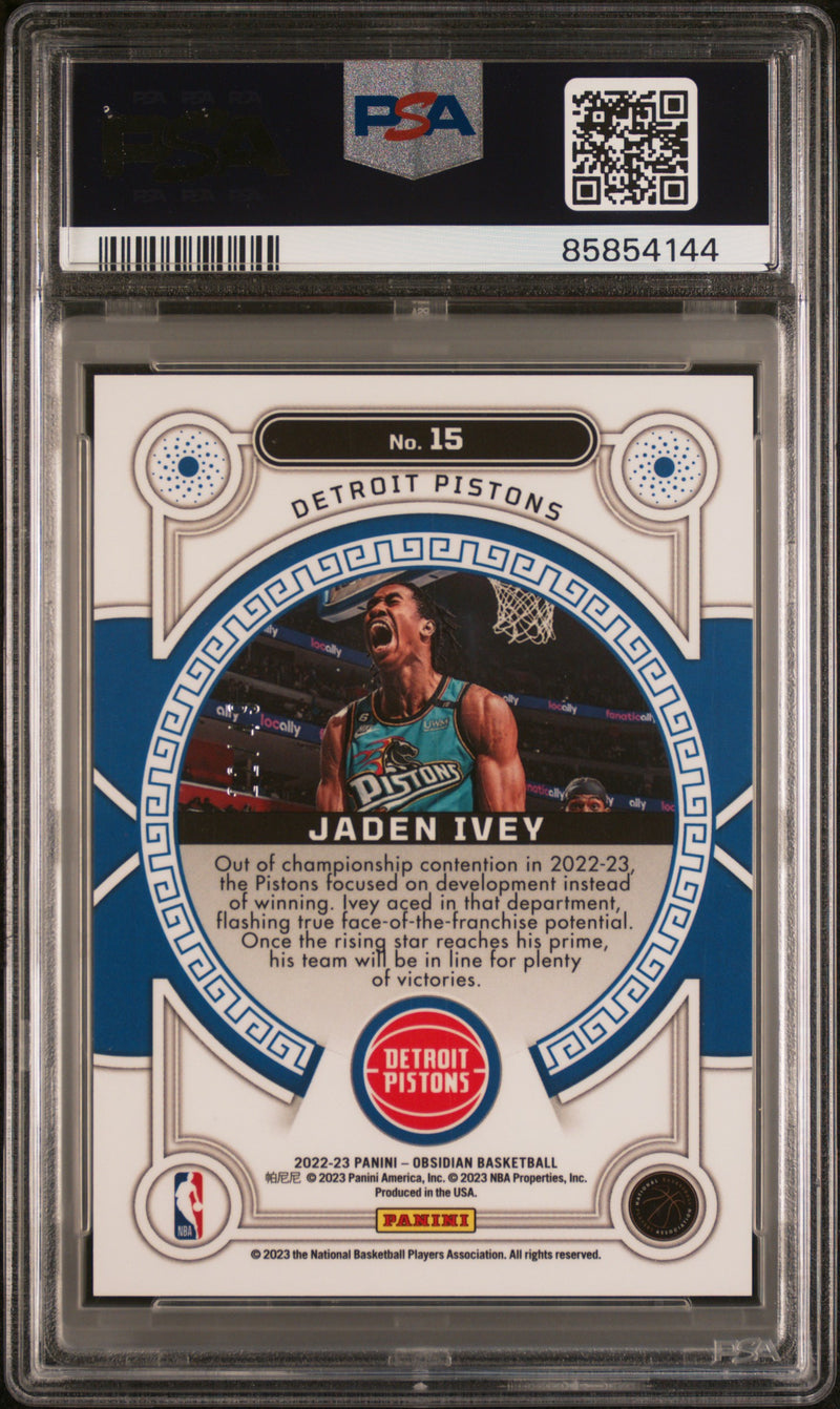 Jaden Ivey 2022 Panini Obsidian Orbital Ee Purple Flood /49 Rookie