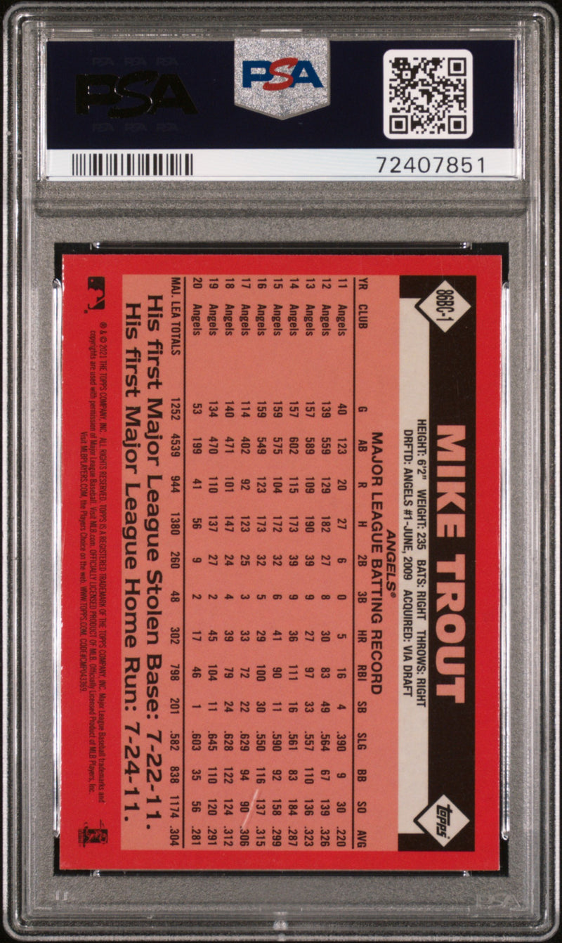 2021 Topps Silver Pack 1986 Chrome Promo Mike Trout