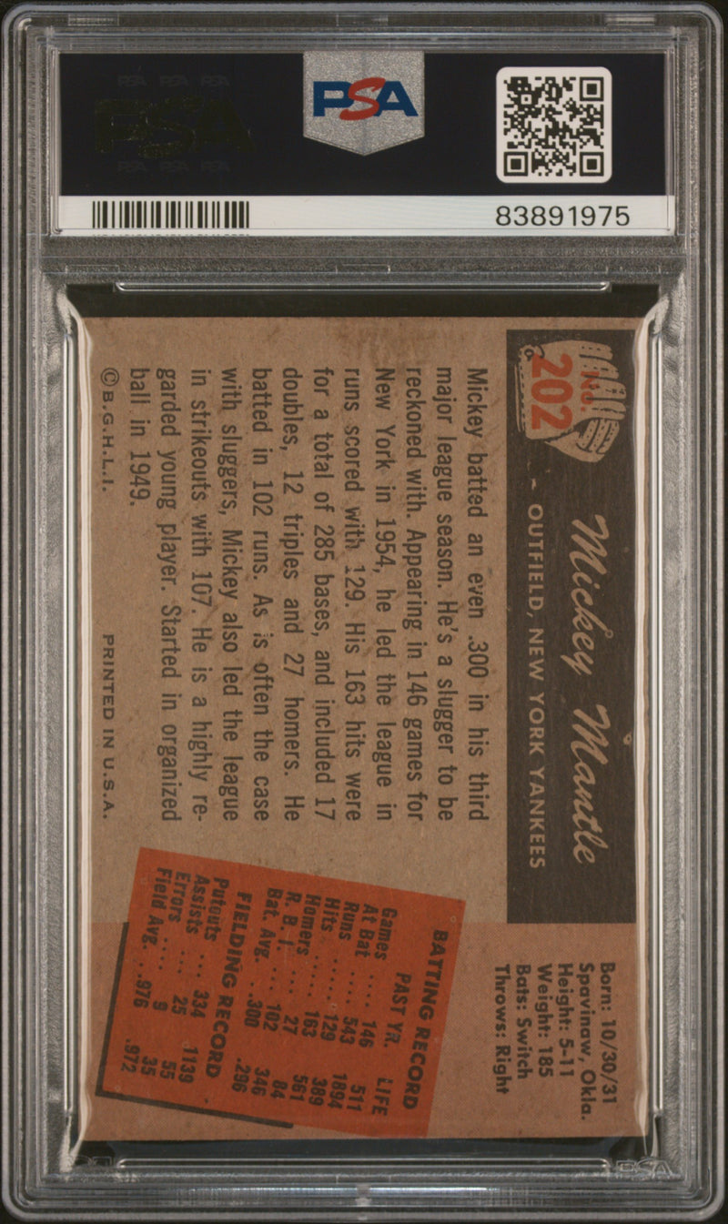 1955 Bowman Mickey Mantle