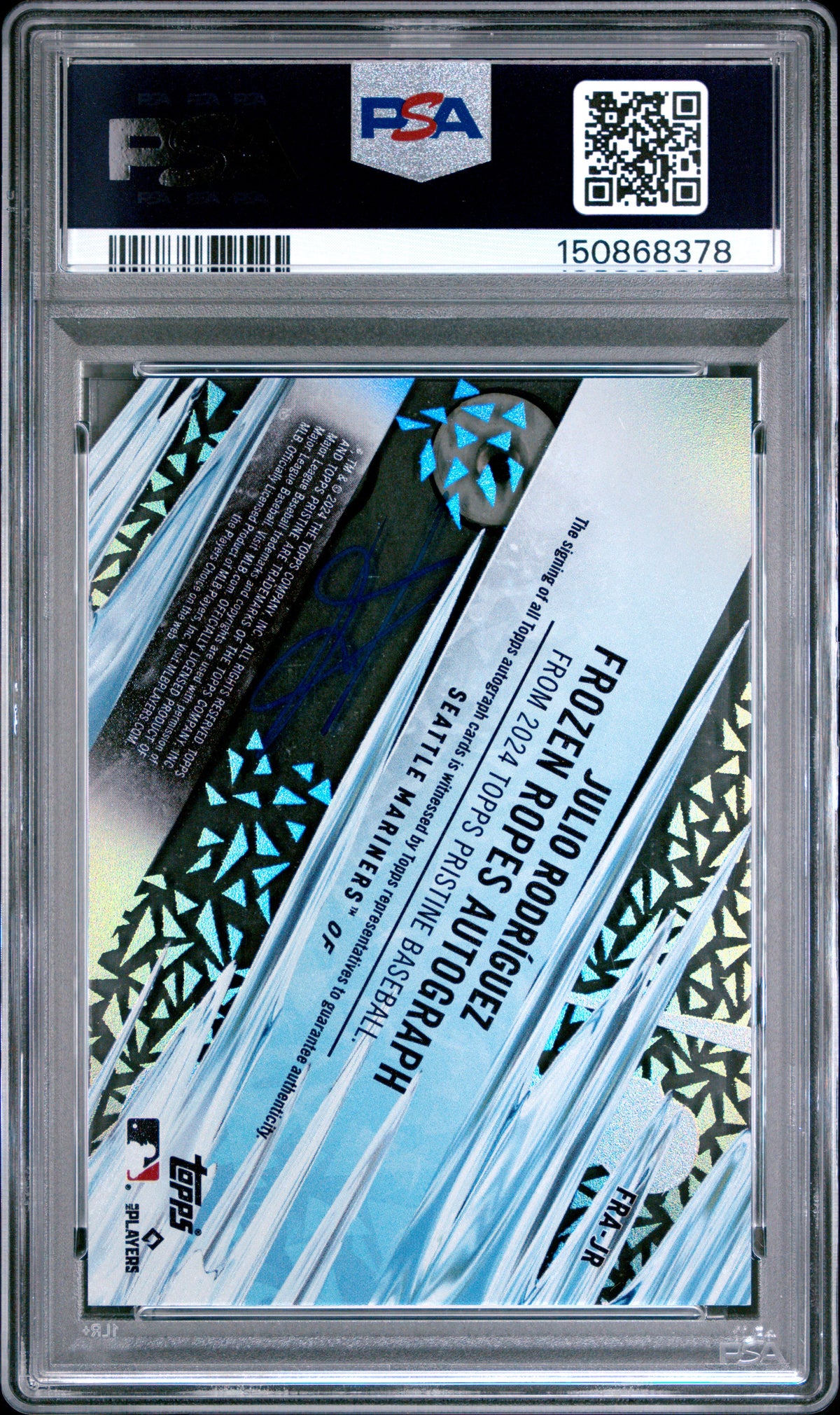 2024 Topps Pristine Frozen Ropes Autographs Julio Rodriguez #JR PSA 10