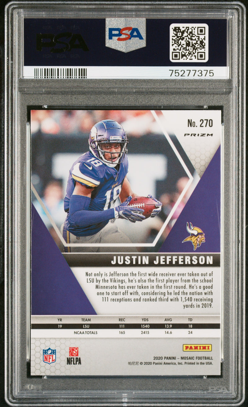 2020 Panini Mosaic Justin Jefferson Camo Pink