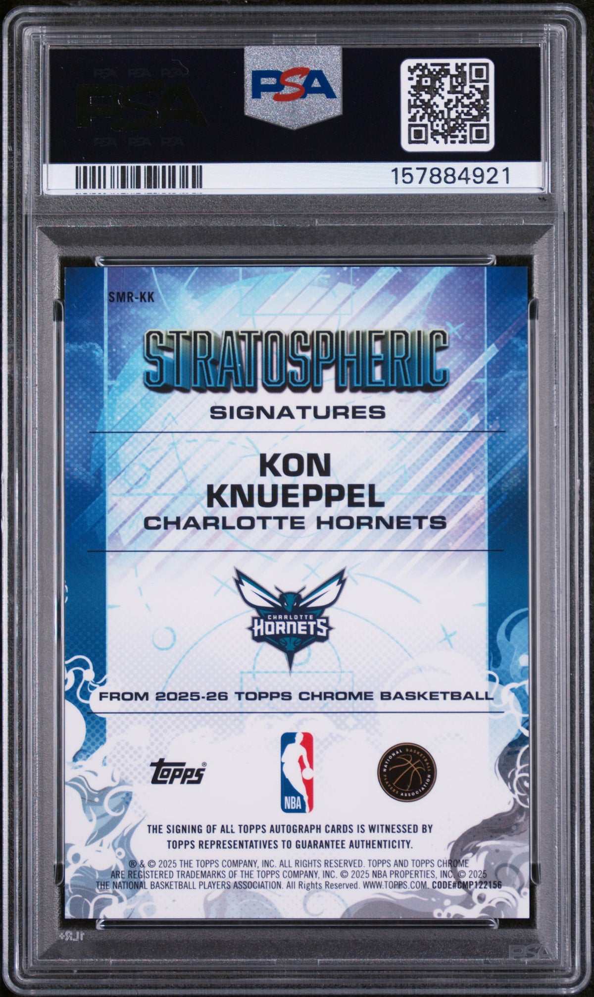 2025 Topps Chrome Stratospheric Signatures Rookies Kon Knueppel #SMR-KK PSA 9