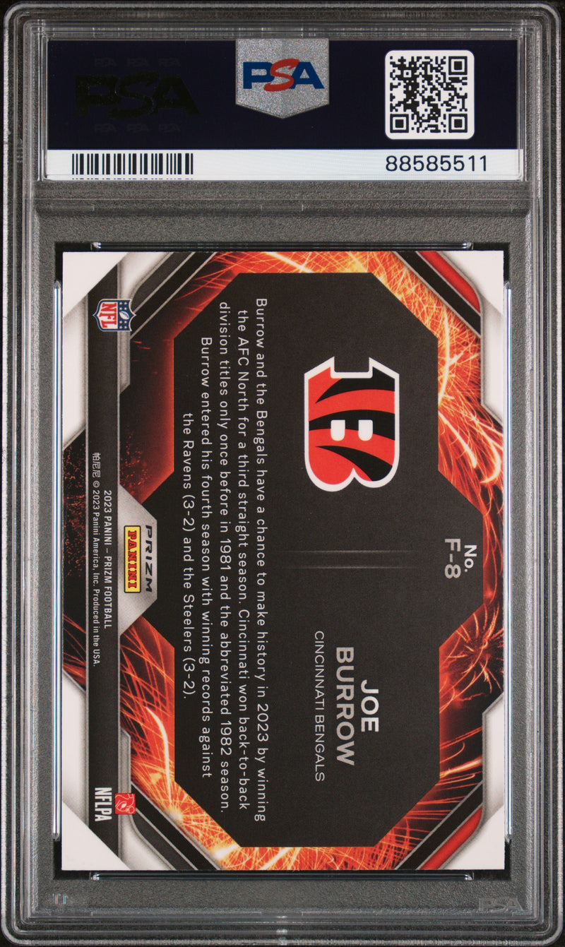 2023 Panini Prizm Fireworks Joe Burrow Green Ice