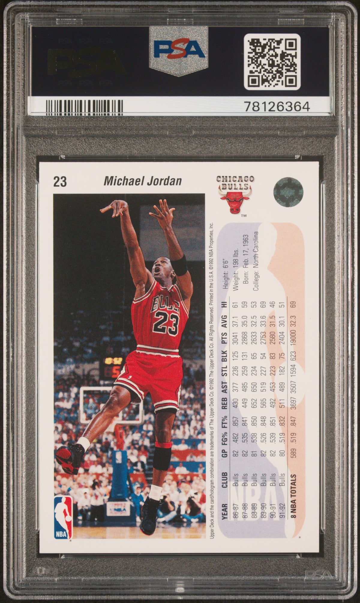 1992 Upper Deck Michael Jordan #23 PSA 9 MINT Chicago Bulls