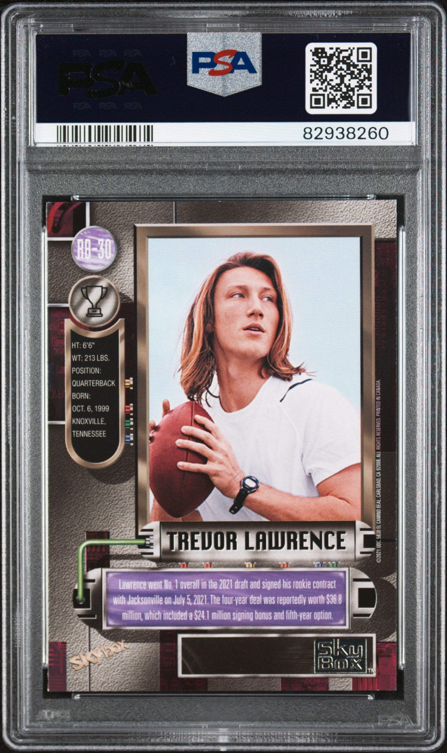 2021 Skybox Metal Universe Champions 1997-98 Retro Trevor Lawrence  PSA 9 JAGS