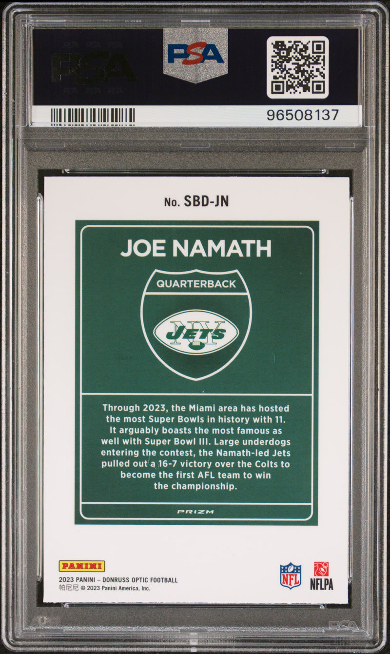 2023 Panini Donruss Optic Super Bowl Downtown Joe Namath