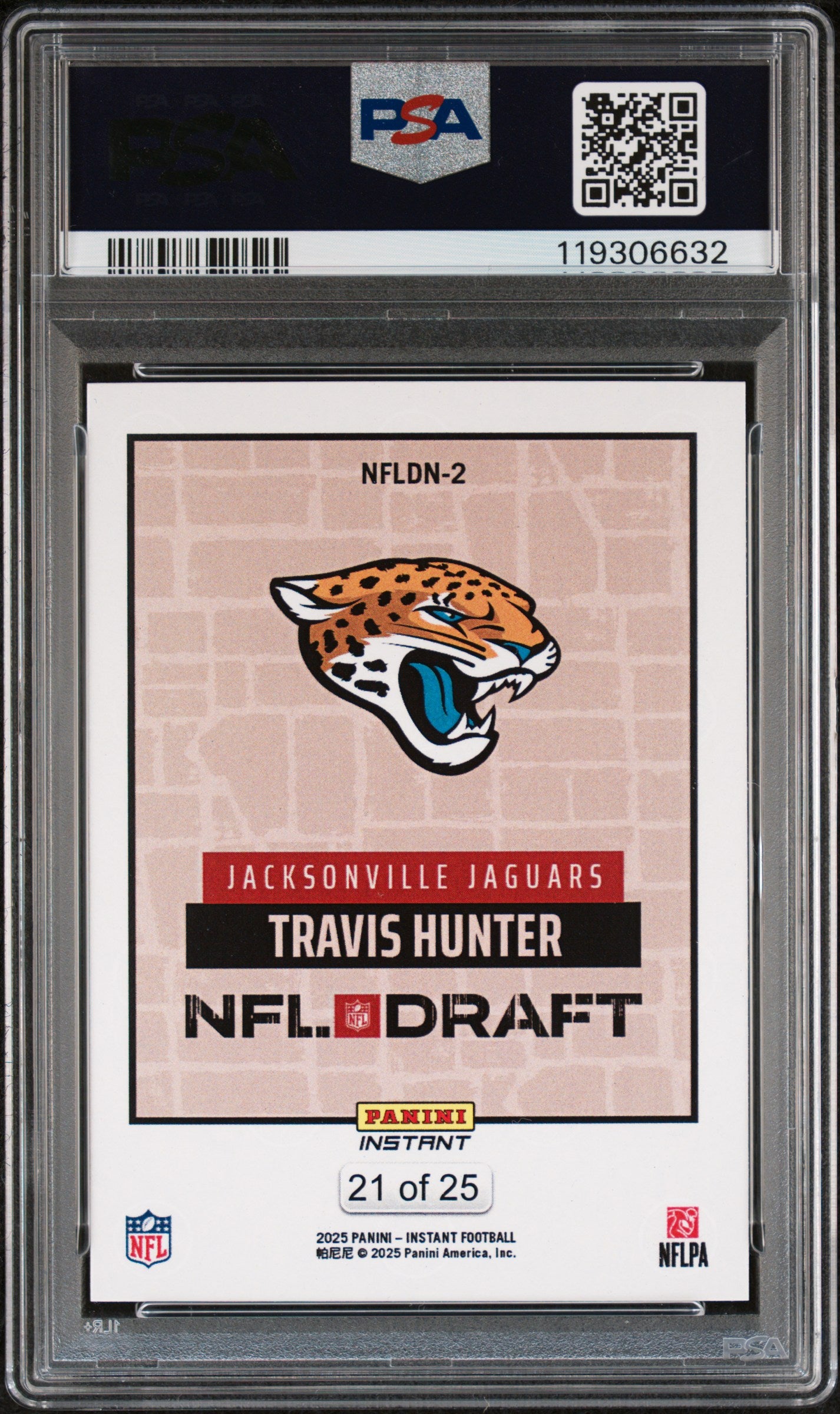 2025 Panini Instant NFL Draft Night Travis Hunter Beige #NFLDN2 PSA 10 21/25