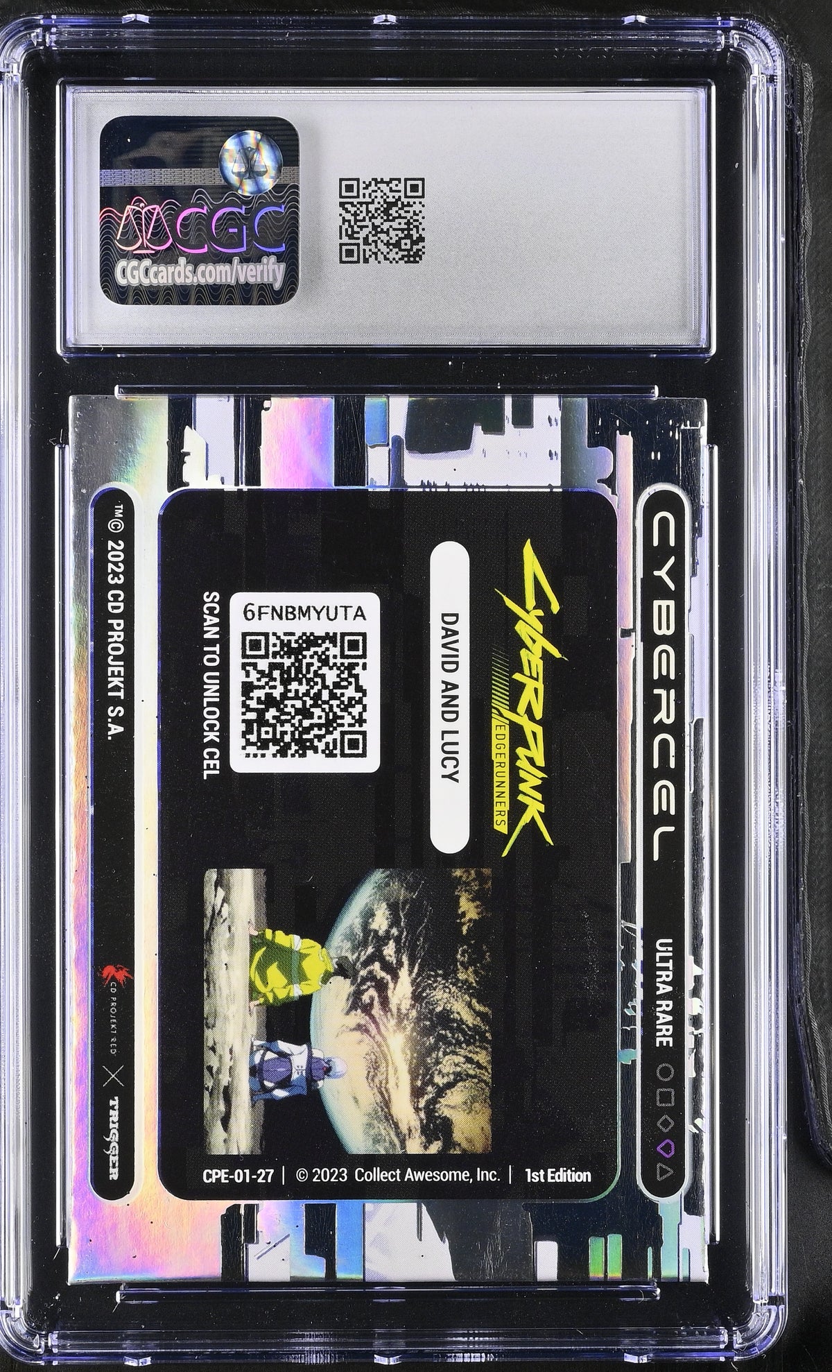 2023  Cybercel Cyberpunk Edgerunners David and Lucy 1st Edition /100 CGC 8