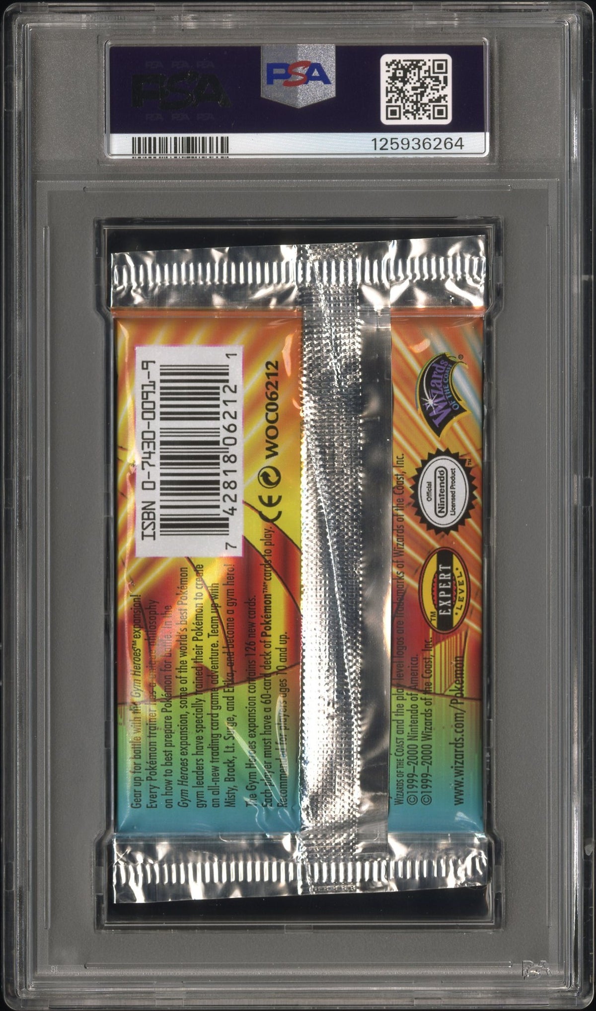 2000 Pokemon Gym Heroes Pack 1st Edition Misty PSA 9