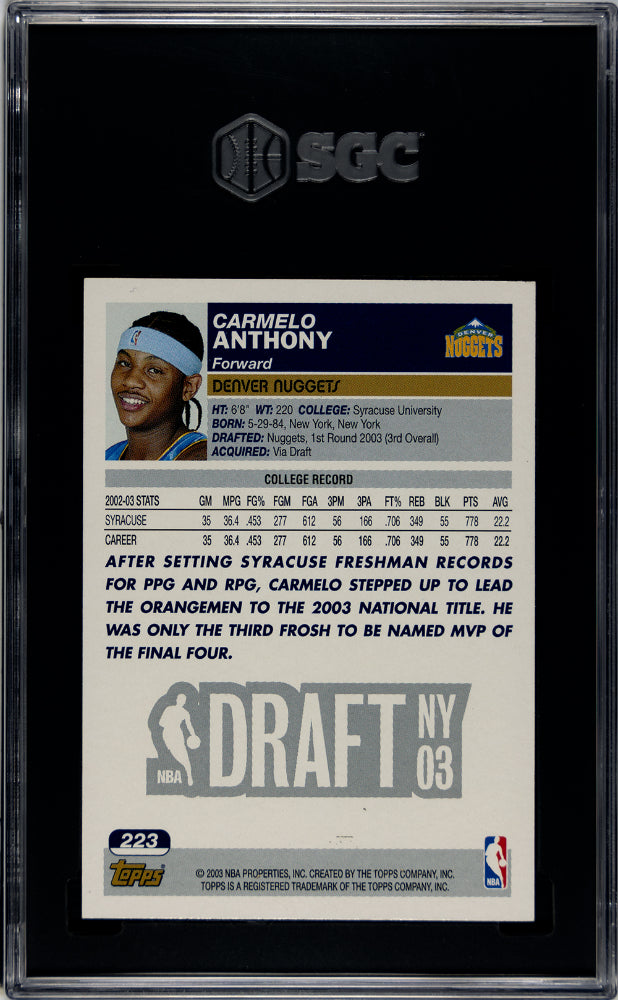 2003-04 Topps Carmelo Anthony