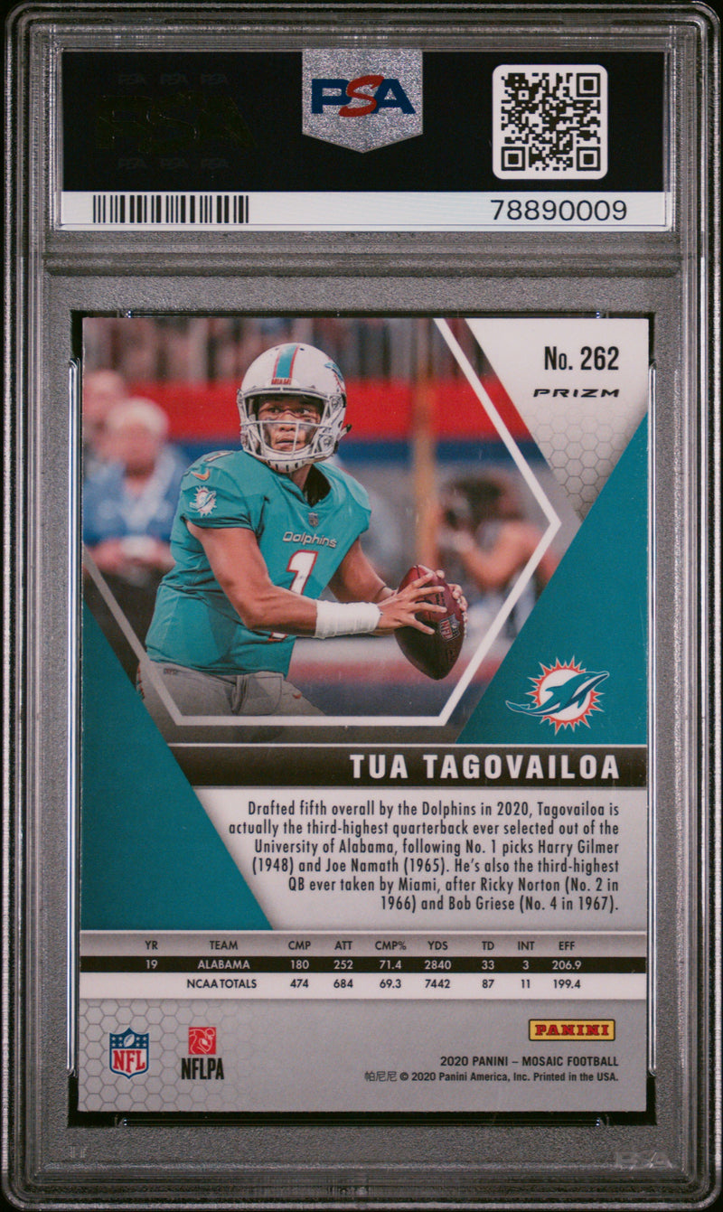 2020 Panini Mosaic Tua Tagovailoa Reactive Blue