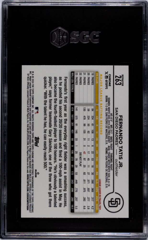 2024 Topps Chrome Fernando Tatis JR. Refractor