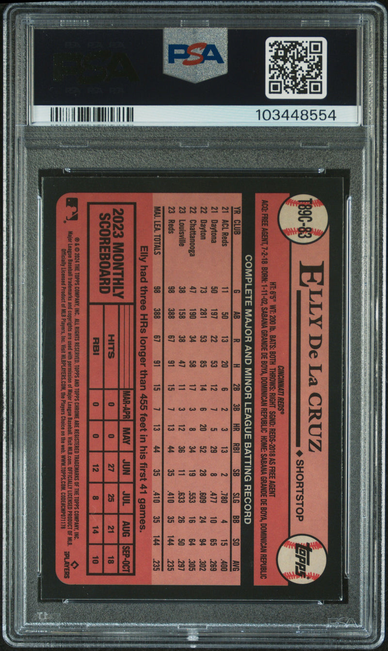 2024 Topps Silver Pack 1989 Chrome Promo Elly De La Cruz RC