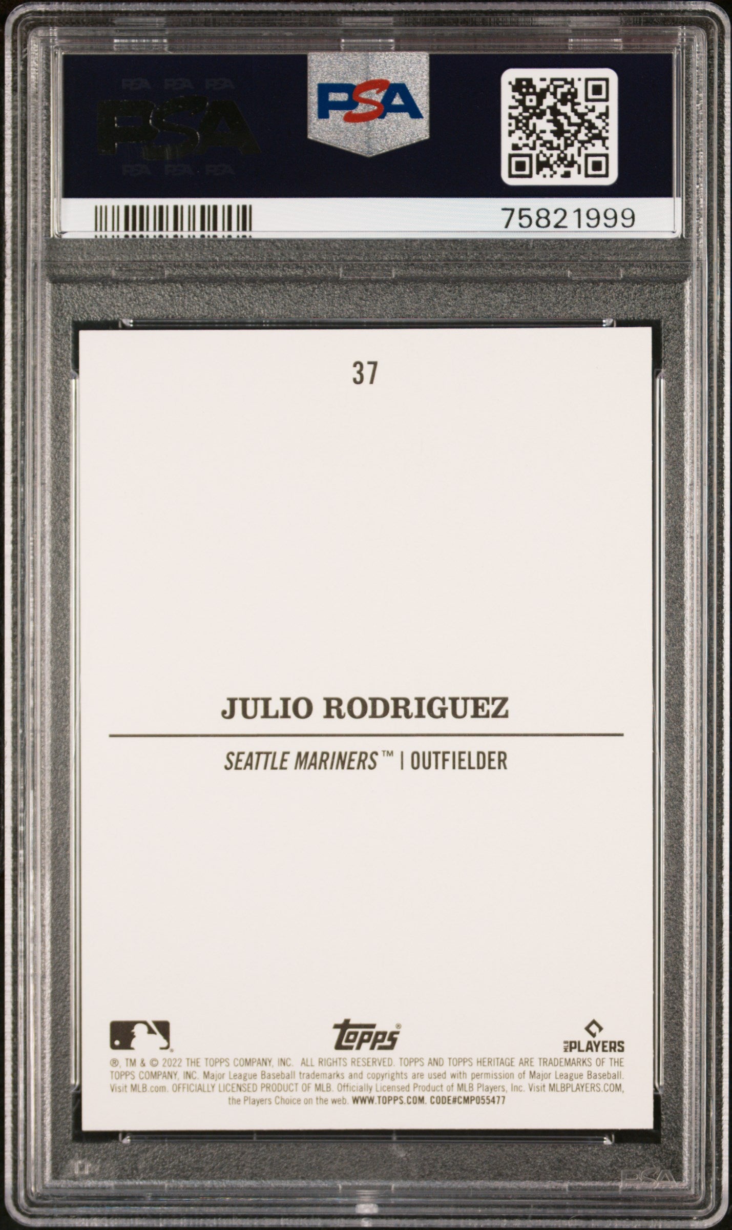 2022 Topps Heritage 1973 Topps Venezuela Stamps Julio Rodriguez #37 PSA 8