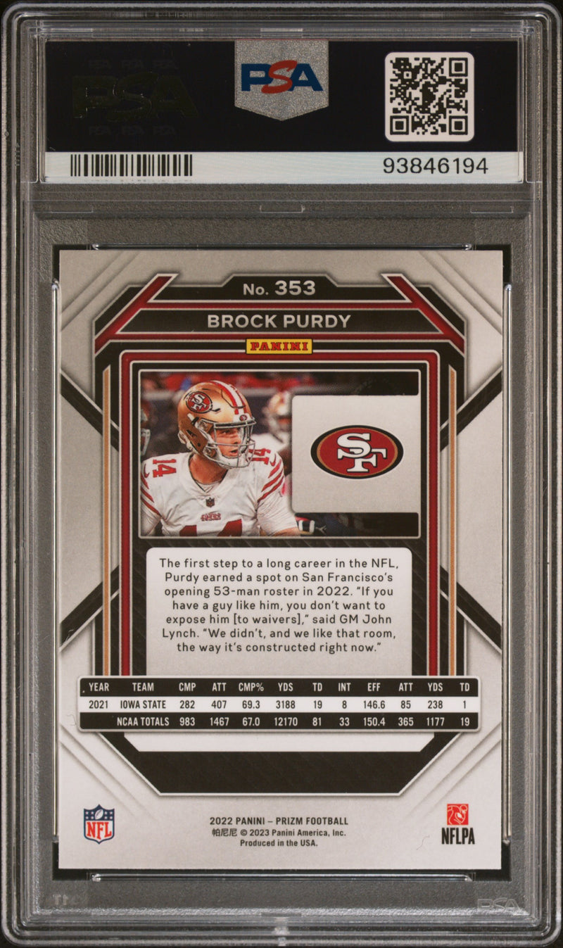 2022 Panini Prizm Brock Purdy