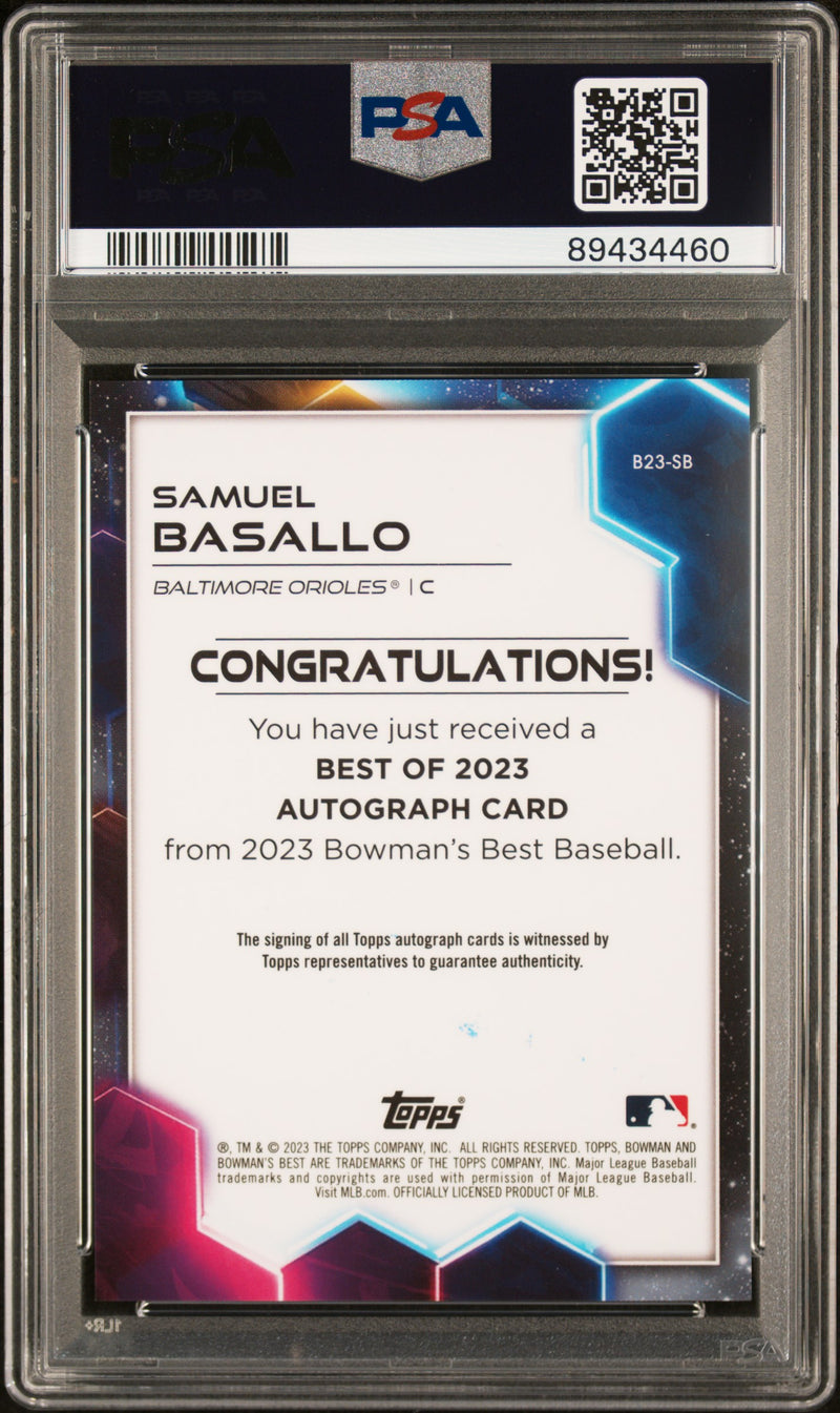 2023 Bowman's Best Best Of 2023 Autographs Samuel Basallo