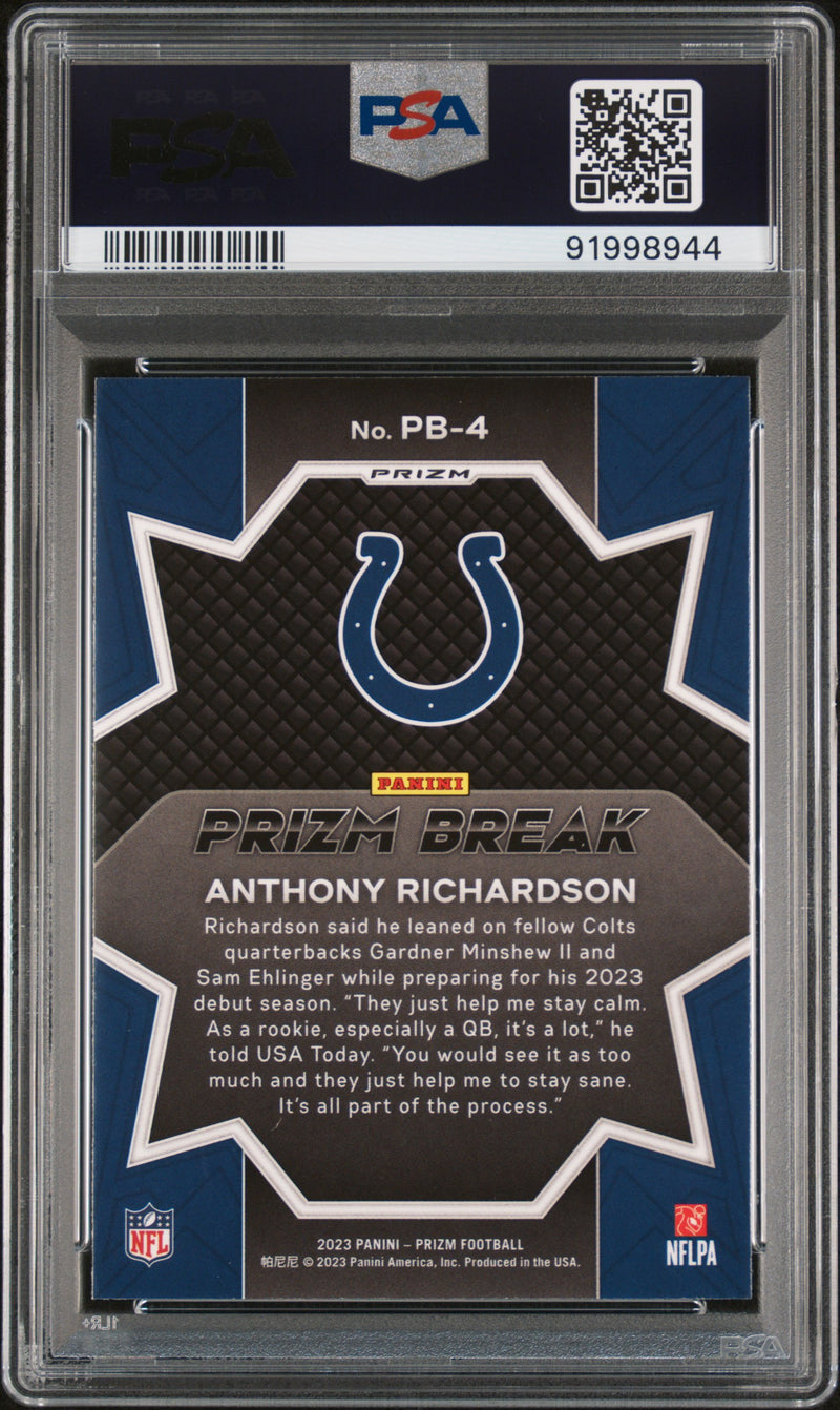 2023 Panini Prizm Prizm Break Anthony Richardson Green Wave