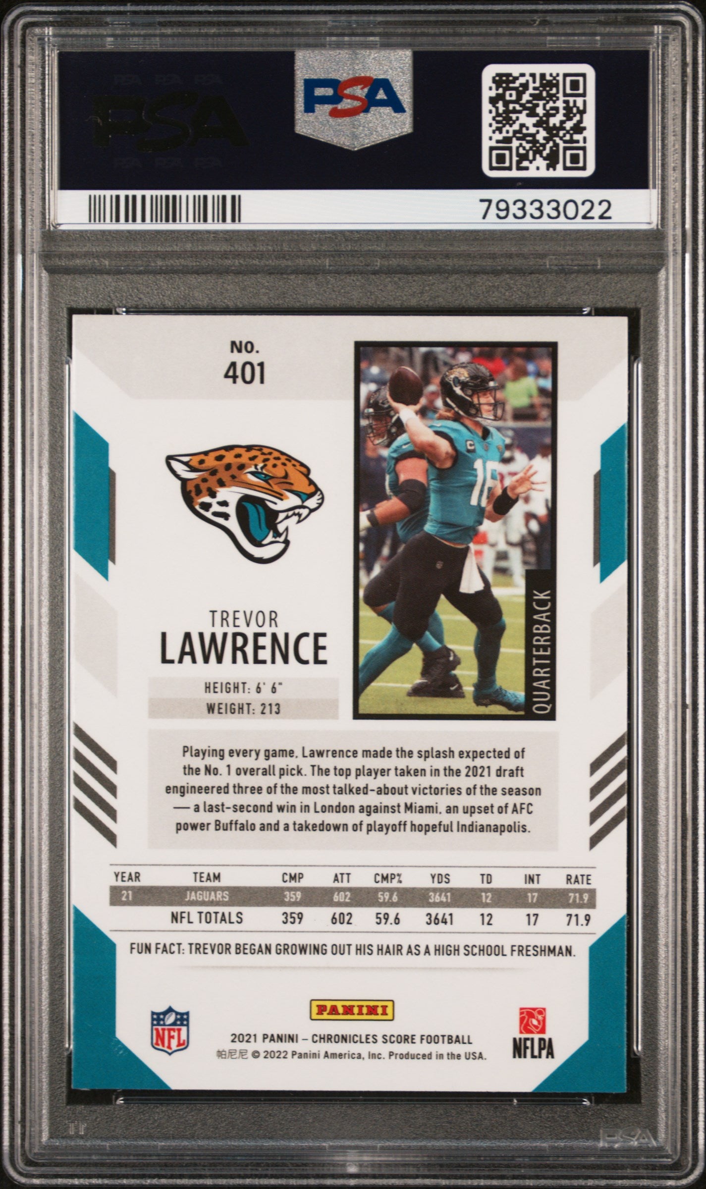 2021 Chronicles Score Update Rookies Trevor Lawrence PSA 10 Jacksonville Jaguars