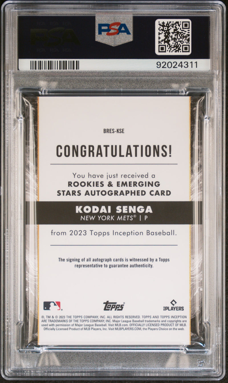 2023 Topps Inception Rookie & Emerging Stars Autographs Kodai Senga PSA 8