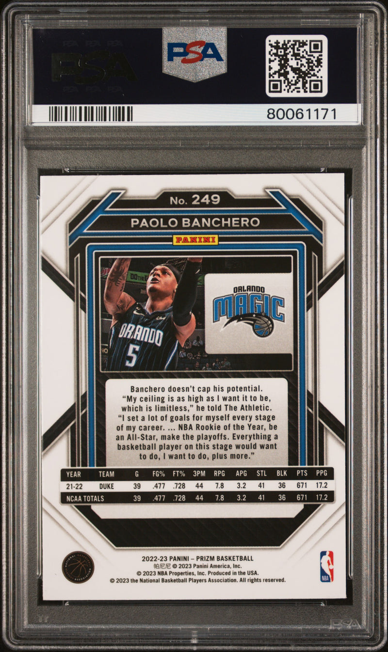 2022 Panini Prizm Paolo Banchero