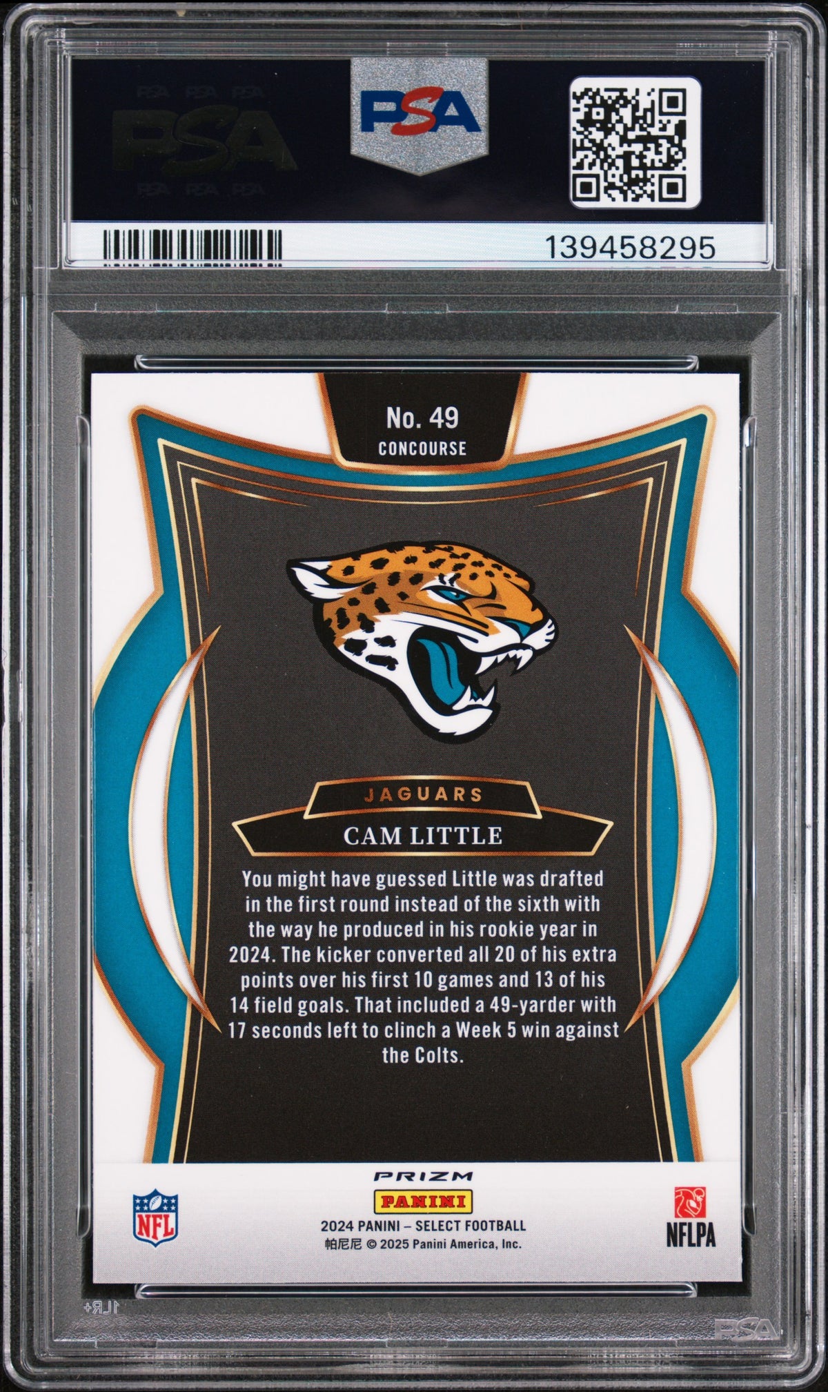 2024 Panini Select Cam Little Silver Prizm #49 PSA 9