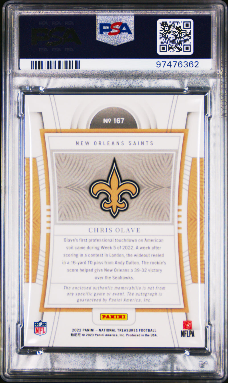 2022 Panini National Treasures Chris Olave Patch Autograph