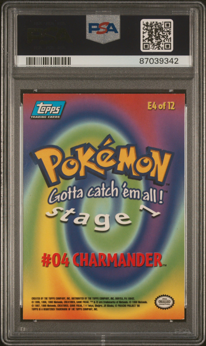 1999 On The Edge TCG Charmander #4 #E4 PSA 8