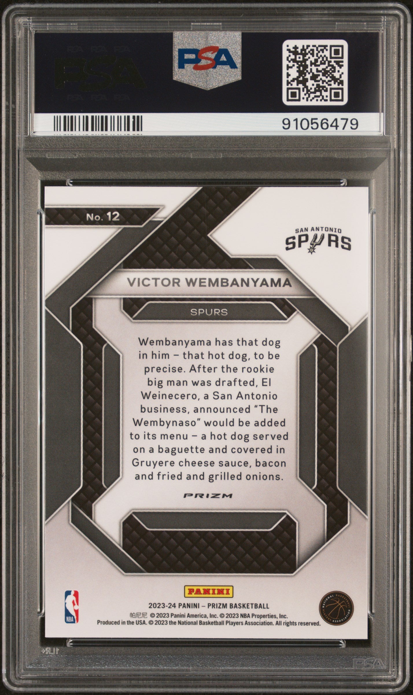 2023 Panini Prizm Emergent Victor Wembanyama Green Rookie PSA 10 GEM MINT Spurs