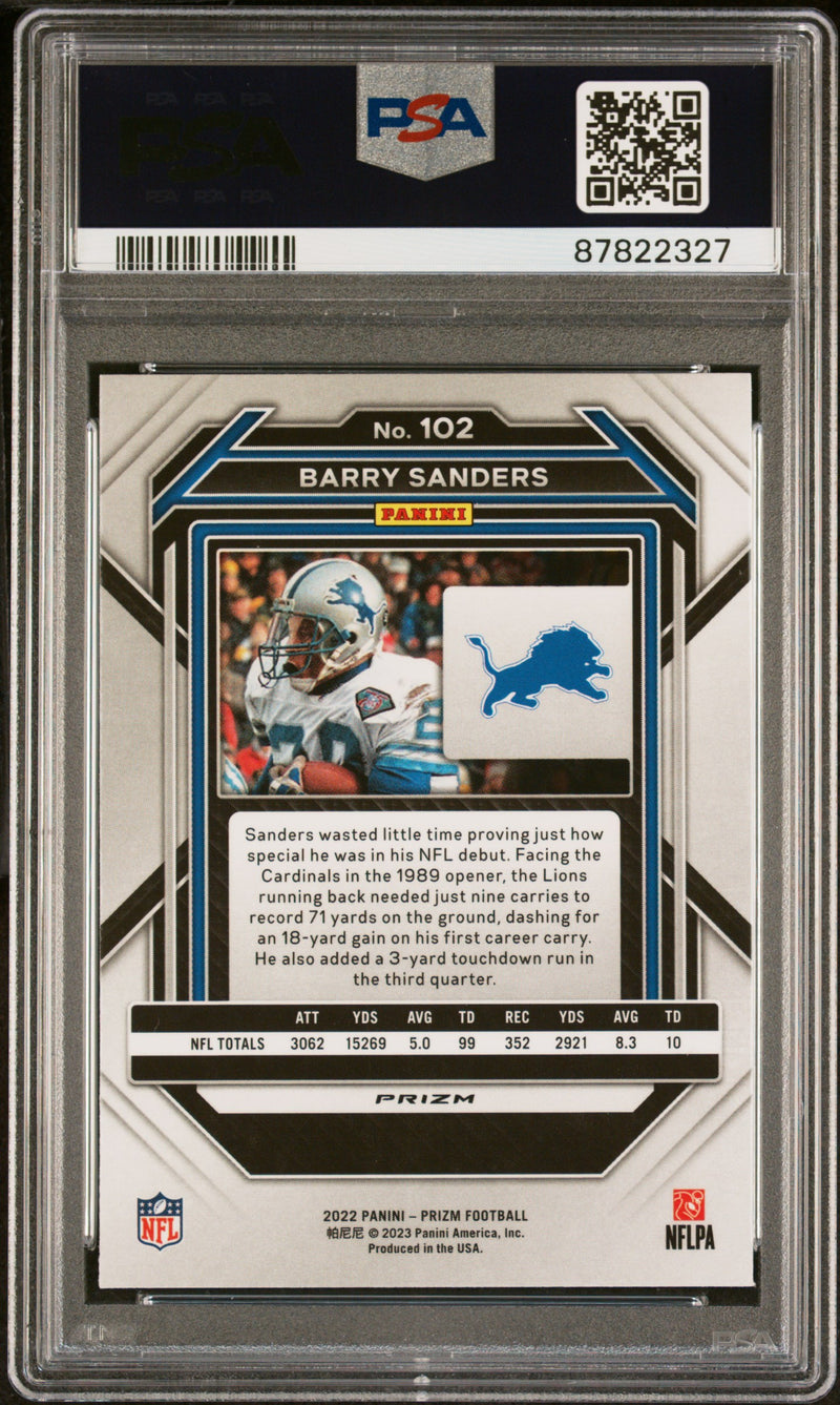 2022 Panini Prizm Barry Sanders Red Sparkle