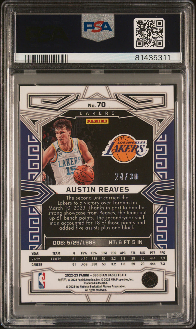 2022 Panini Obsidian Austin Reaves