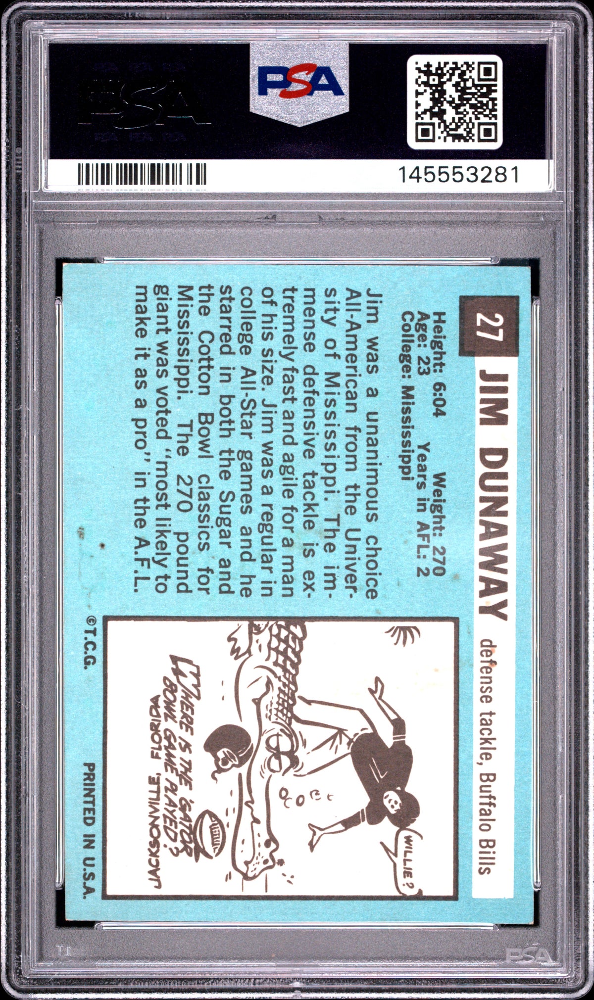 1964 Topps Jim Dunaway #27 PSA 6